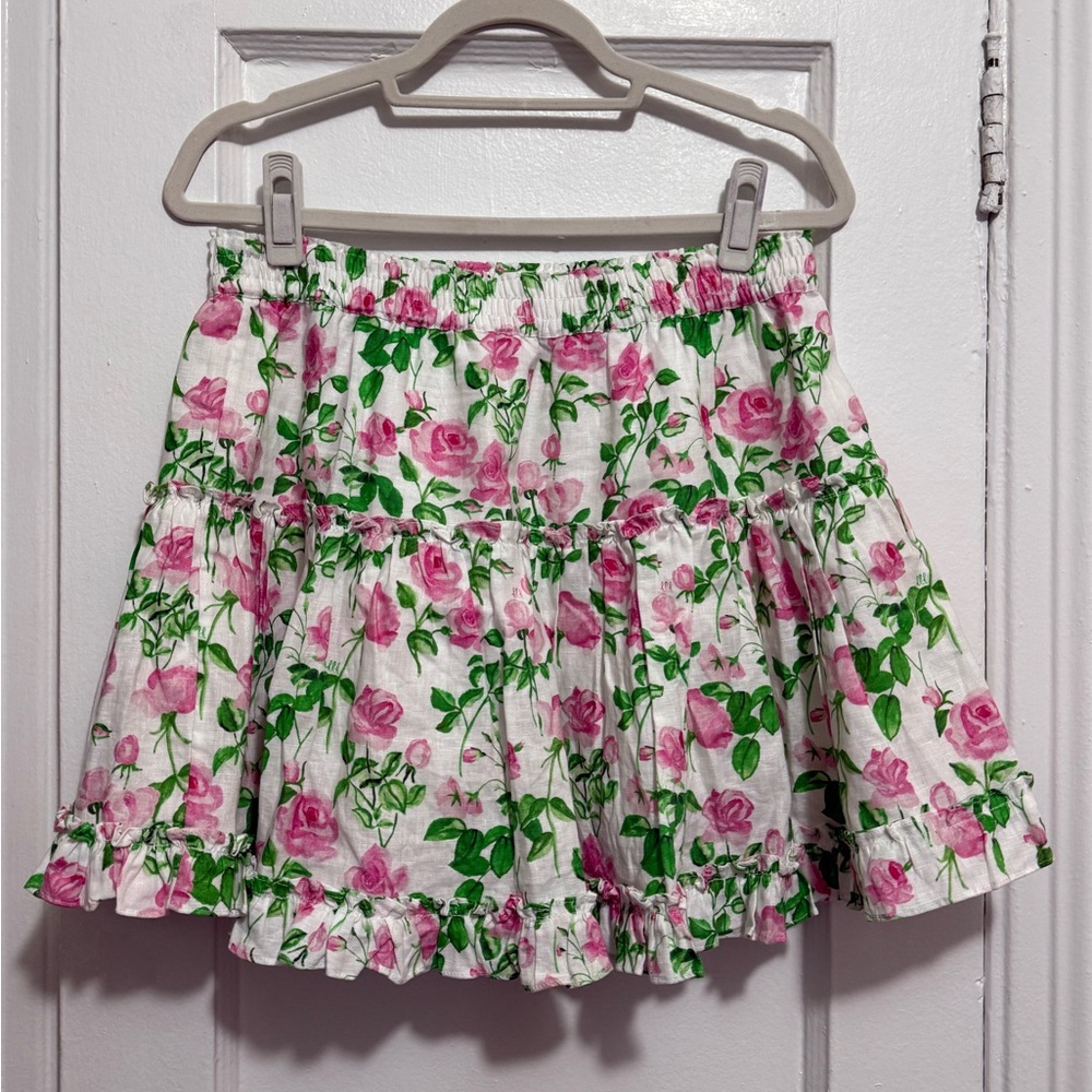 Hill House Pink and Green Bubble Mini Skirt